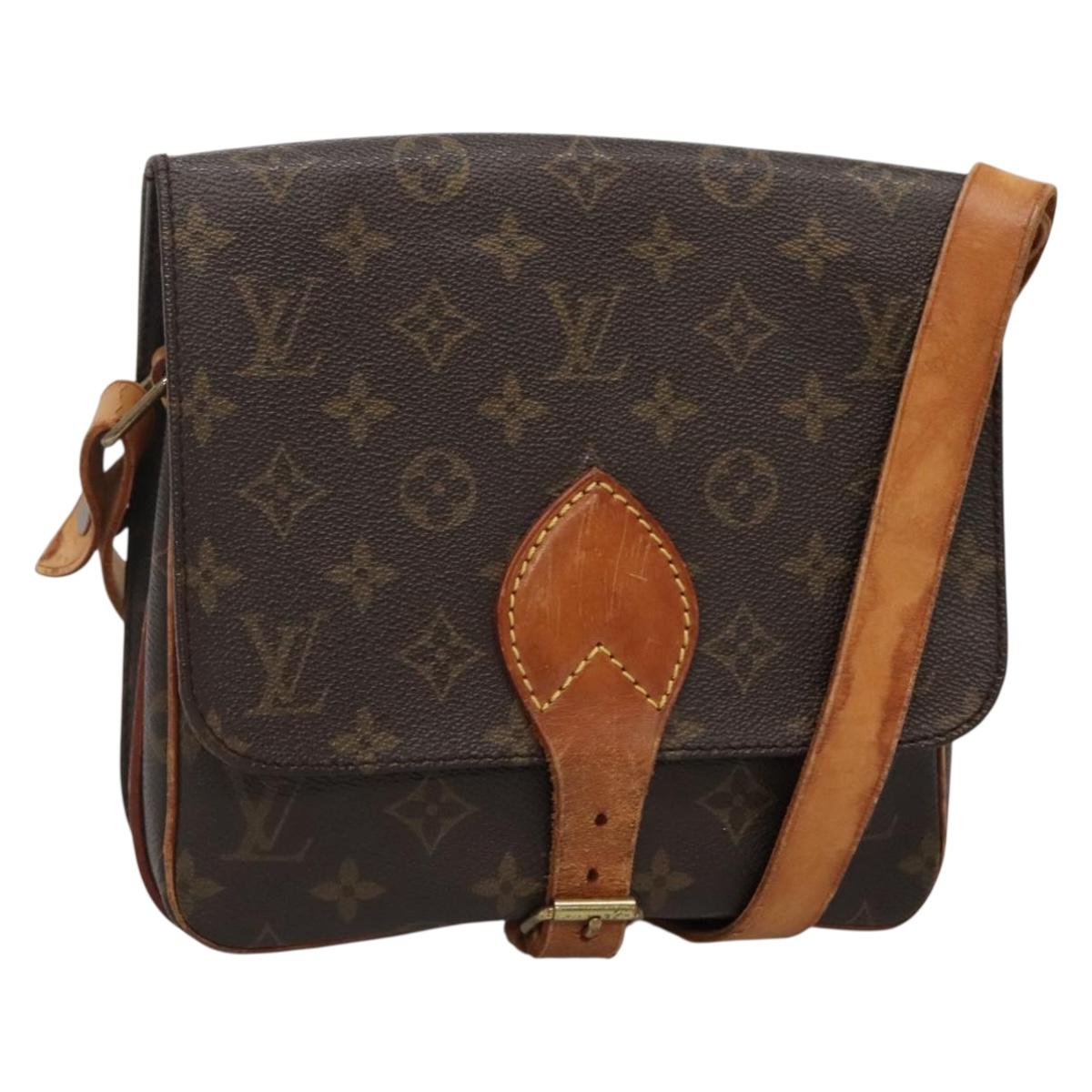 LOUIS VUITTON Monogram Cartouchiere MM Shoulder Bag M51253 LV Auth BA3758