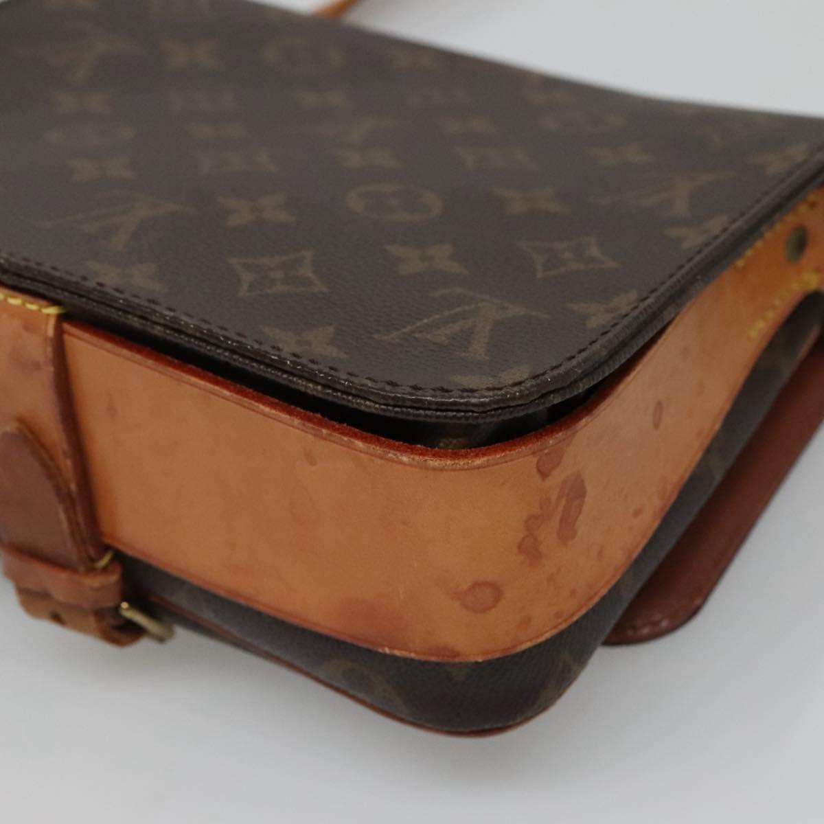 LOUIS VUITTON Monogram Cartouchiere MM Shoulder Bag M51253 LV Auth BA3758