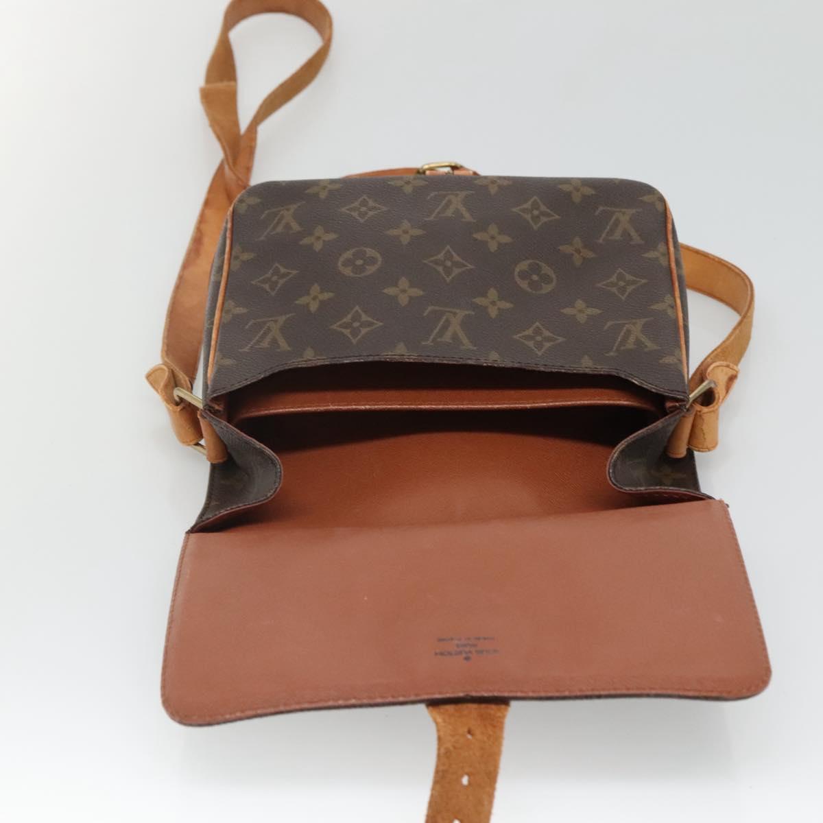 LOUIS VUITTON Monogram Cartouchiere MM Shoulder Bag M51253 LV Auth BA3758