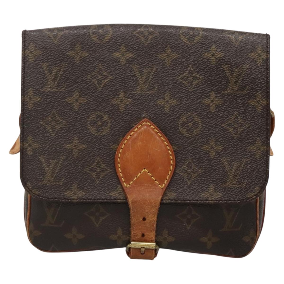 LOUIS VUITTON Monogram Cartouchiere MM Shoulder Bag M51253 LV Auth BA3758