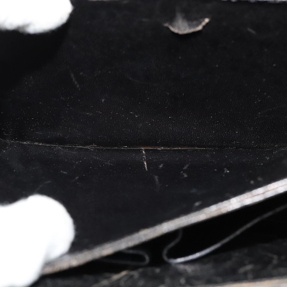 CELINE Sulky Shoulder Bag Leather Black Gold Auth BA3771