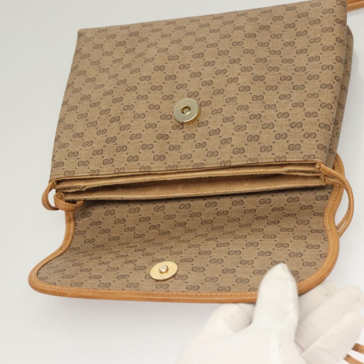 GUCCI Micro GG Supreme Shoulder Bag PVC Beige Gold 49 001 5548 Auth BA3774