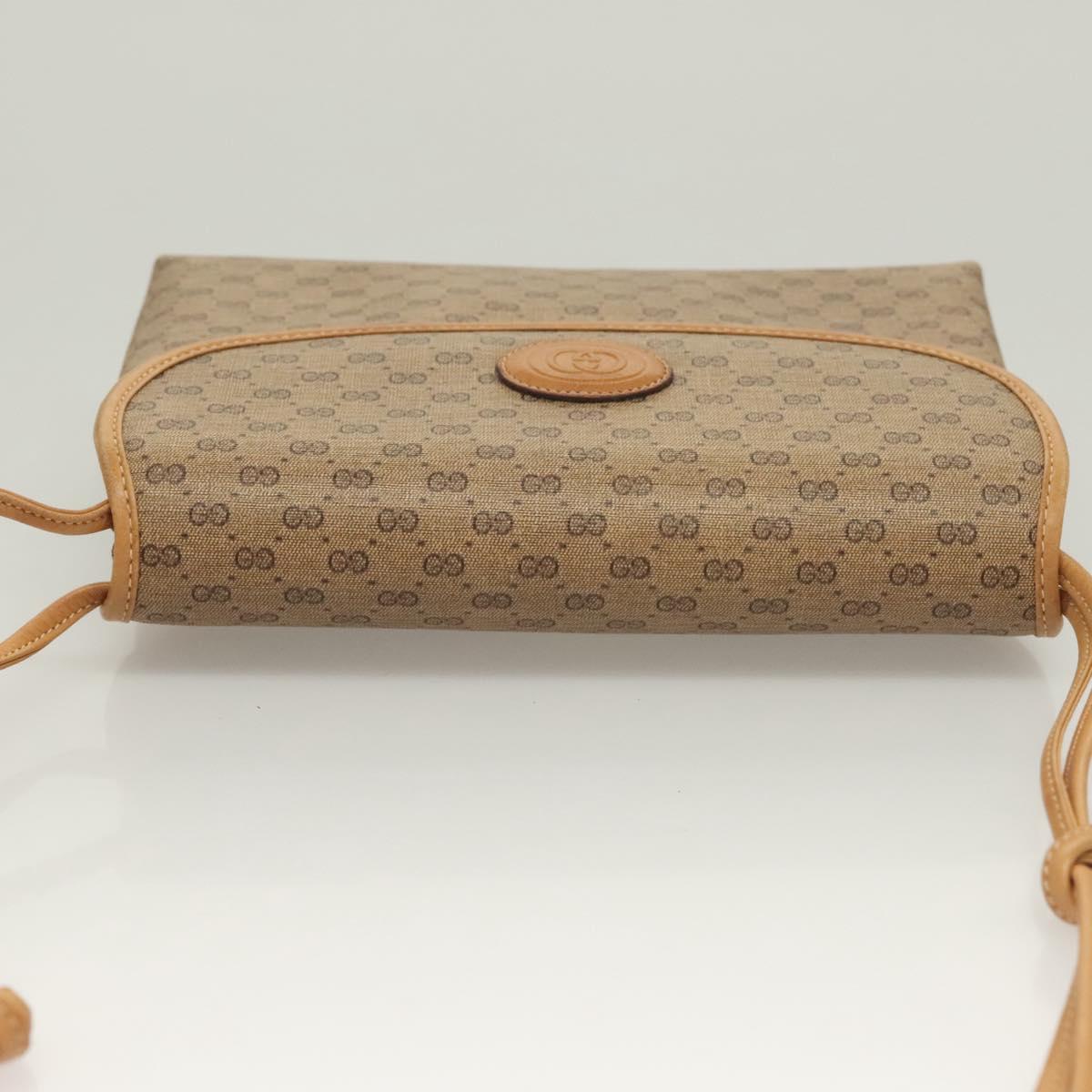GUCCI Micro GG Supreme Shoulder Bag PVC Beige Gold 49 001 5548 Auth BA3774