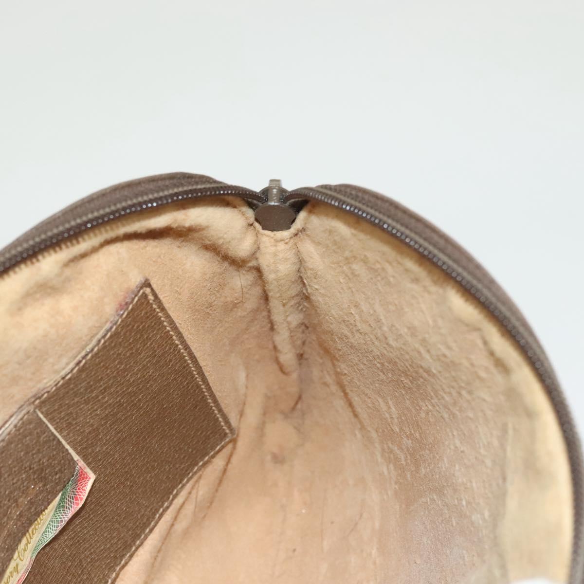 GUCCI GG Supreme Web Sherry Line Bag PVC Beige Gold 904 02 047 Auth BA3784