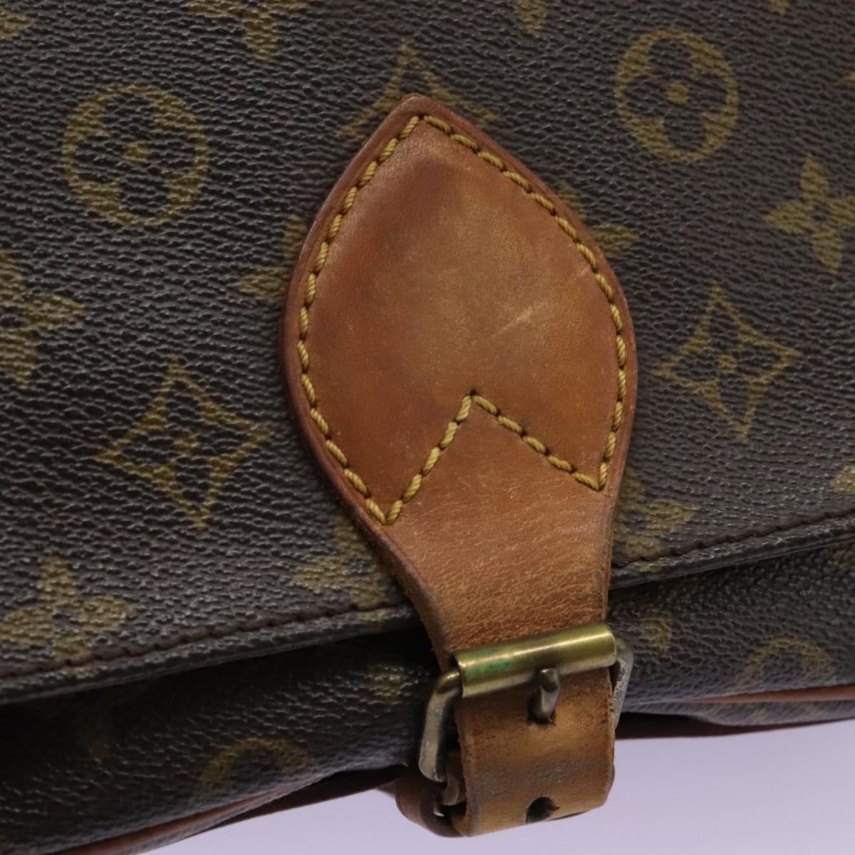LOUIS VUITTON Monogram Cartouchiere MM Shoulder Bag M51253 LV Auth BA379