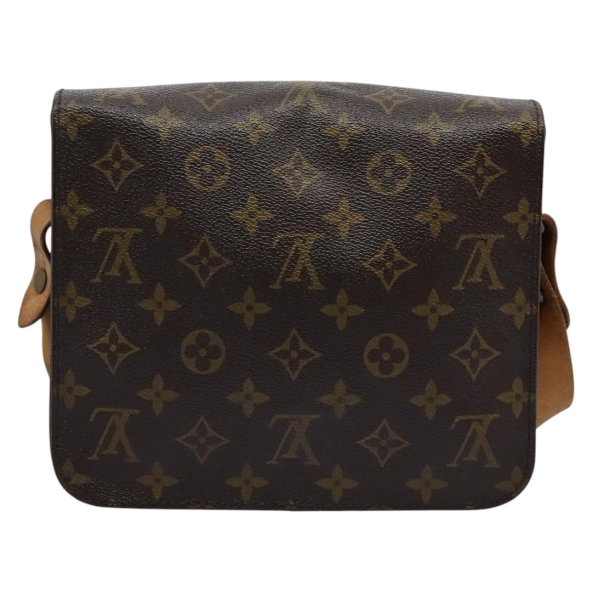 LOUIS VUITTON Monogram Cartouchiere MM Shoulder Bag M51253 LV Auth BA379