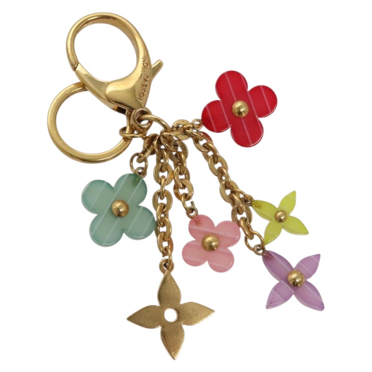 LOUIS VUITTON Porte Cles Pop Flower Charm Metal Multicolor M66144 LV Auth BA3797