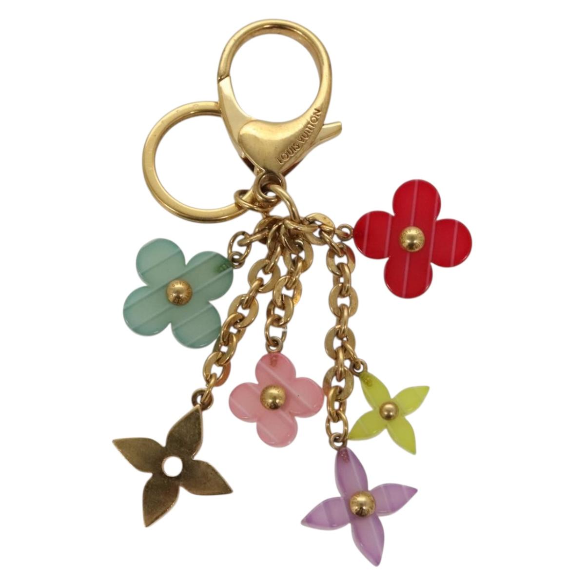 LOUIS VUITTON Porte Cles Pop Flower Charm Metal Multicolor M66144 LV Auth BA3797