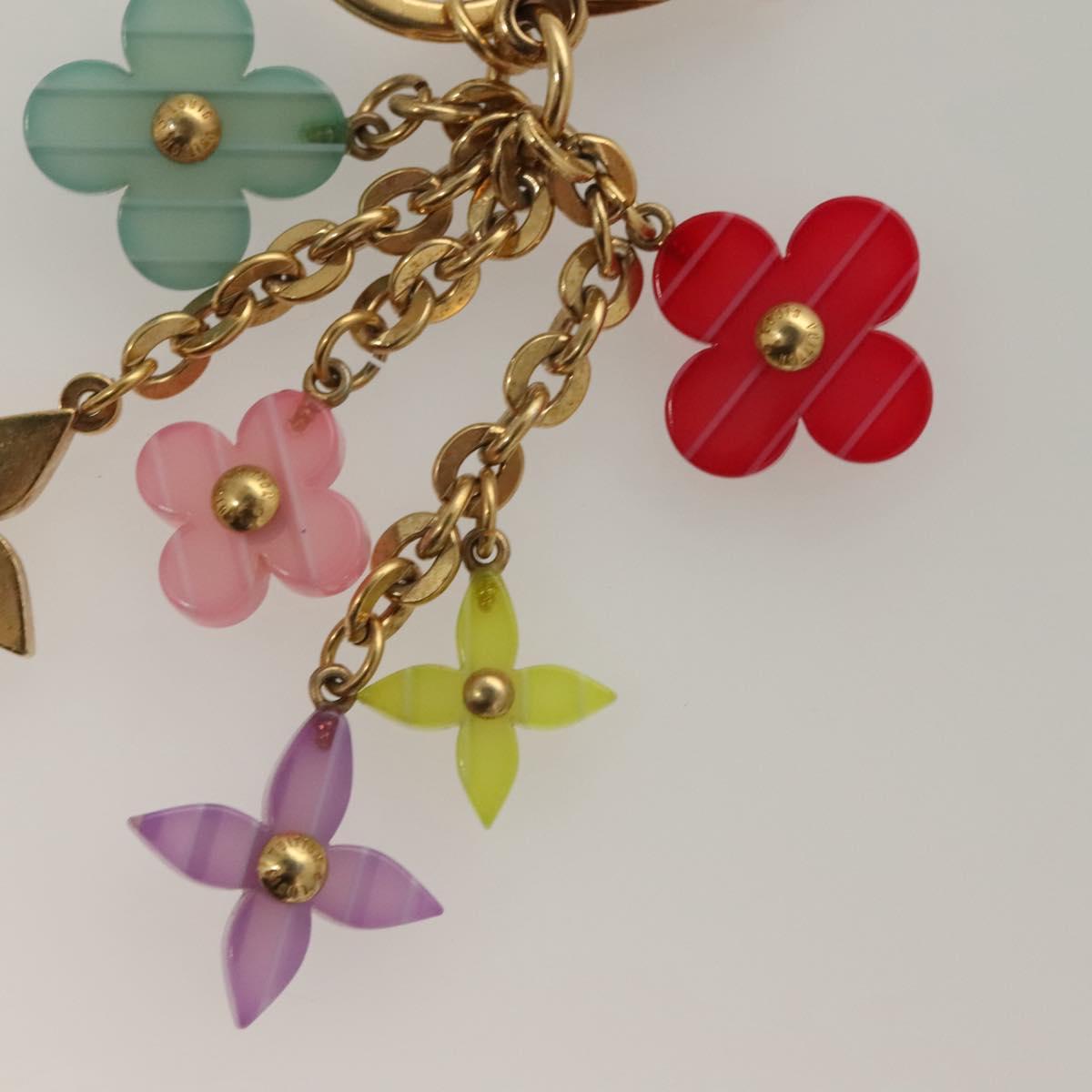 LOUIS VUITTON Porte Cles Pop Flower Charm Metal Multicolor M66144 LV Auth BA3797
