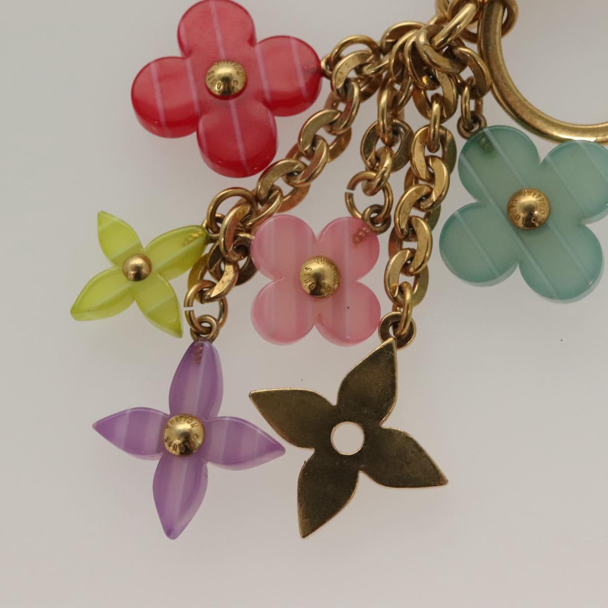 LOUIS VUITTON Porte Cles Pop Flower Charm Metal Multicolor M66144 LV Auth BA3797