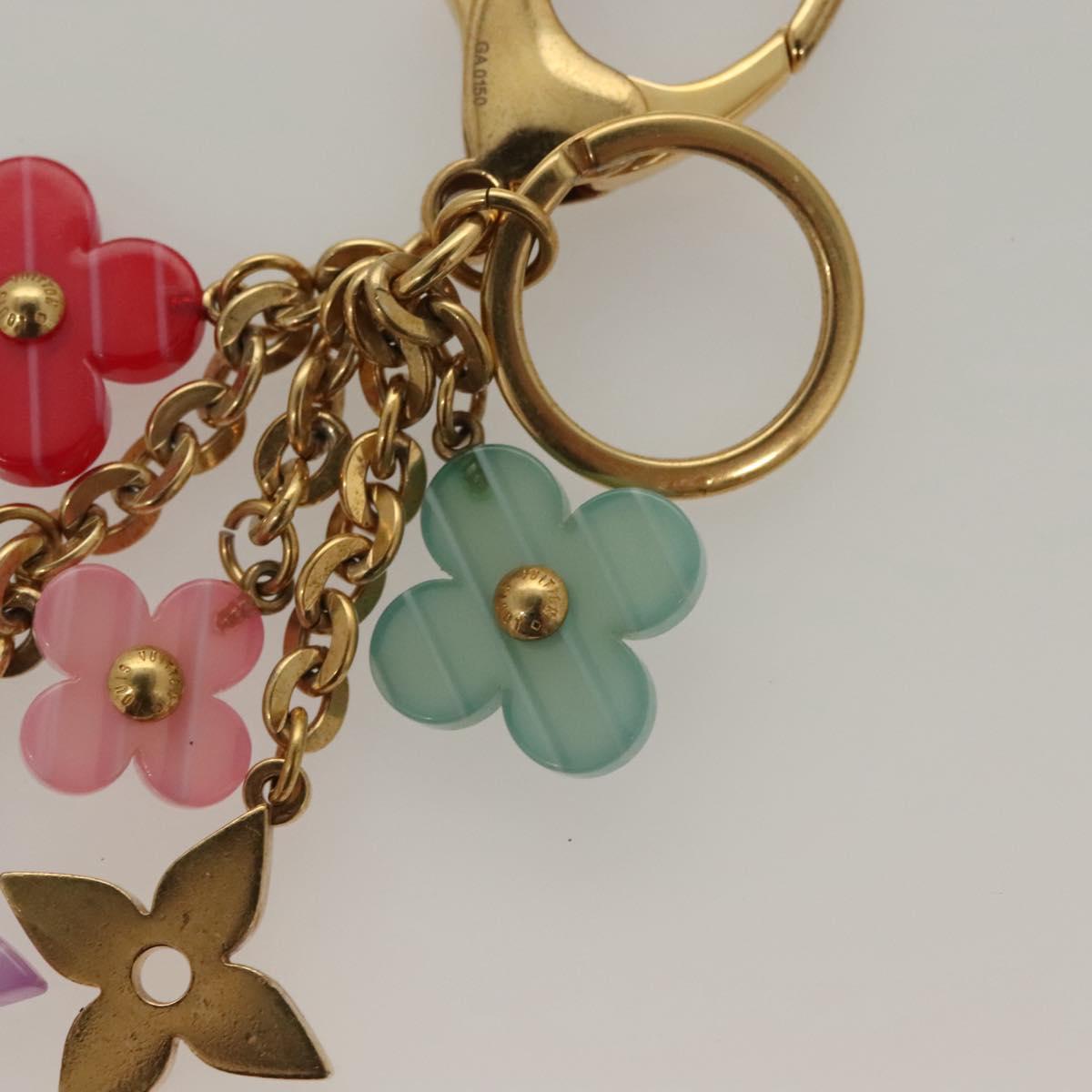 LOUIS VUITTON Porte Cles Pop Flower Charm Metal Multicolor M66144 LV Auth BA3797