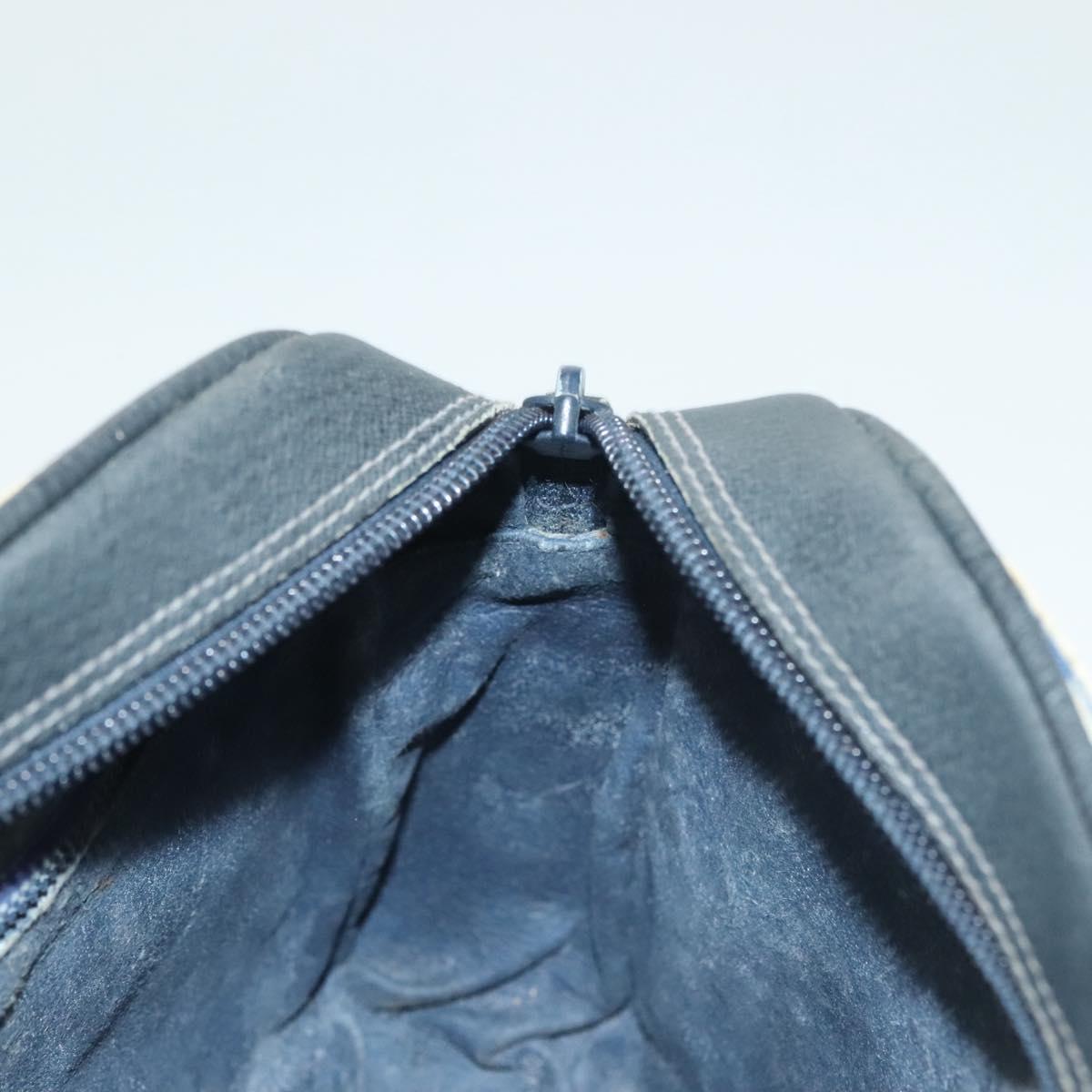 GUCCI GG Plus Supreme Shoulder Bag PVC Navy Gold Auth BA3799