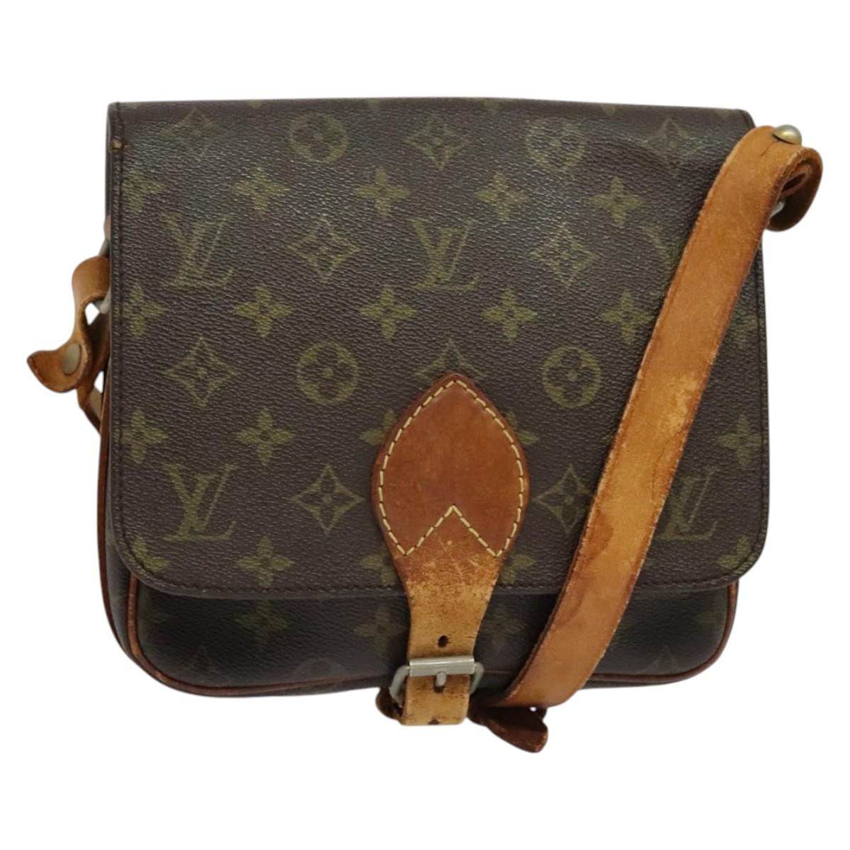 LOUIS VUITTON Monogram Cartouchiere MM Shoulder Bag Vintage M51253 Auth BA3803