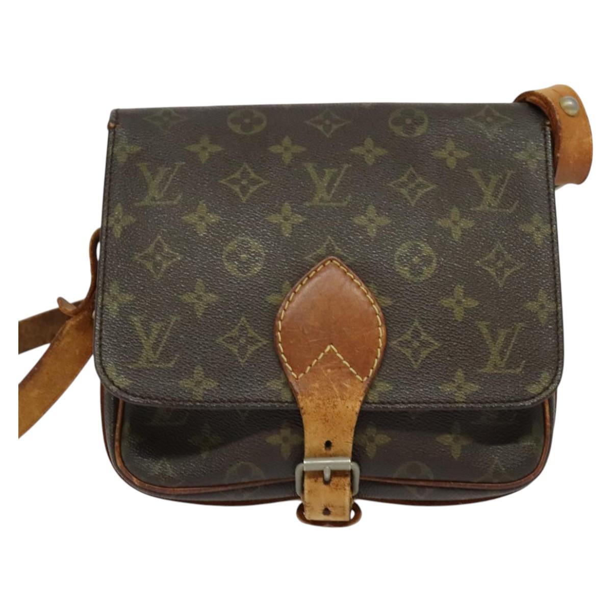 LOUIS VUITTON Monogram Cartouchiere MM Shoulder Bag Vintage M51253 Auth BA3803