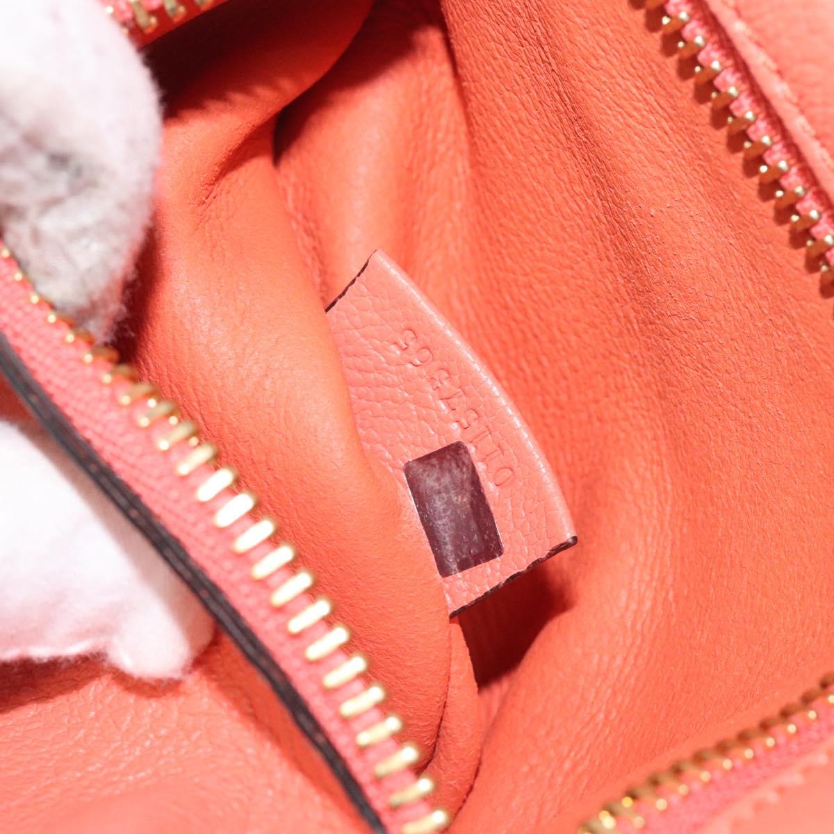 Chloe Dylan Tote Bag Leather Orange Gold Auth BA3818
