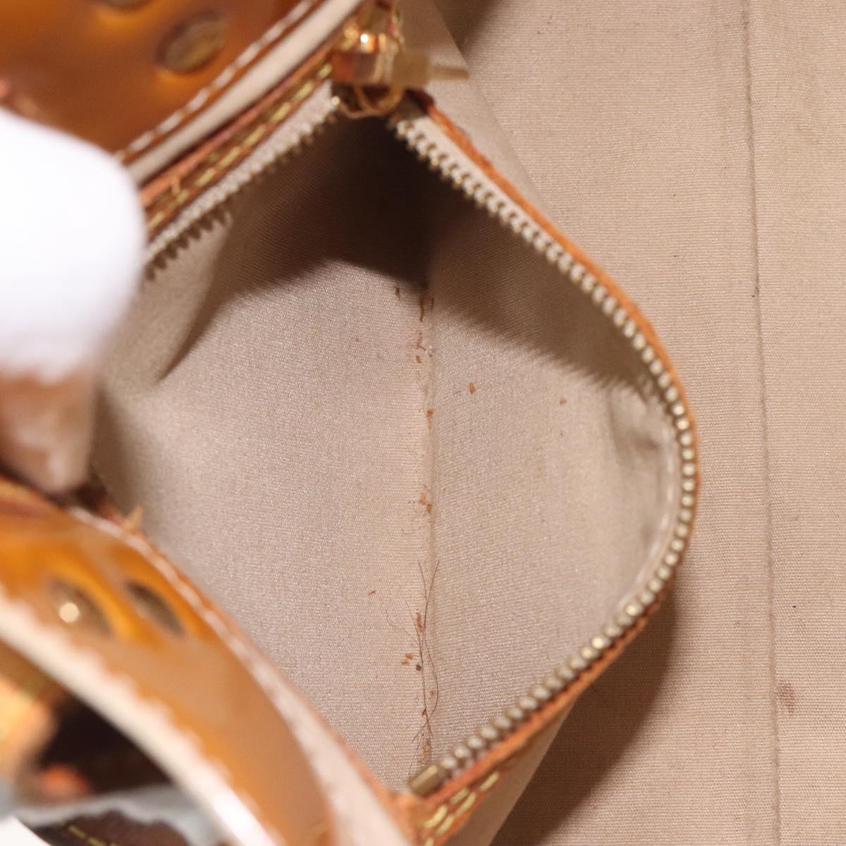 LOUIS VUITTON Monogram Vernis Reade PM Hand Bag Beige M91334 LV Auth BA3837