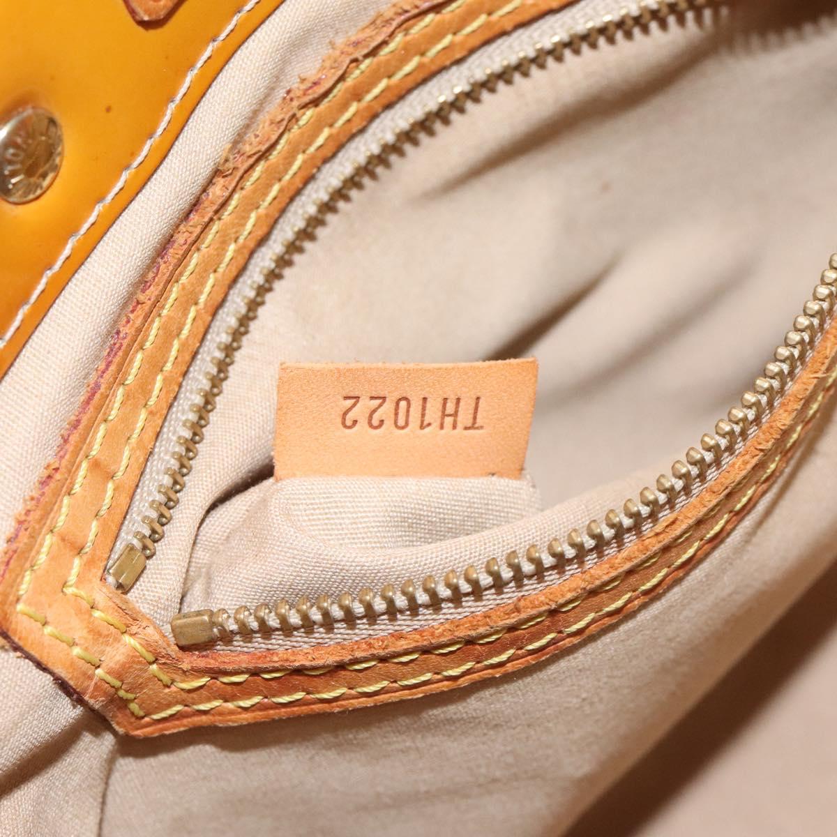 LOUIS VUITTON Monogram Vernis Reade PM Hand Bag Beige M91334 LV Auth BA3837