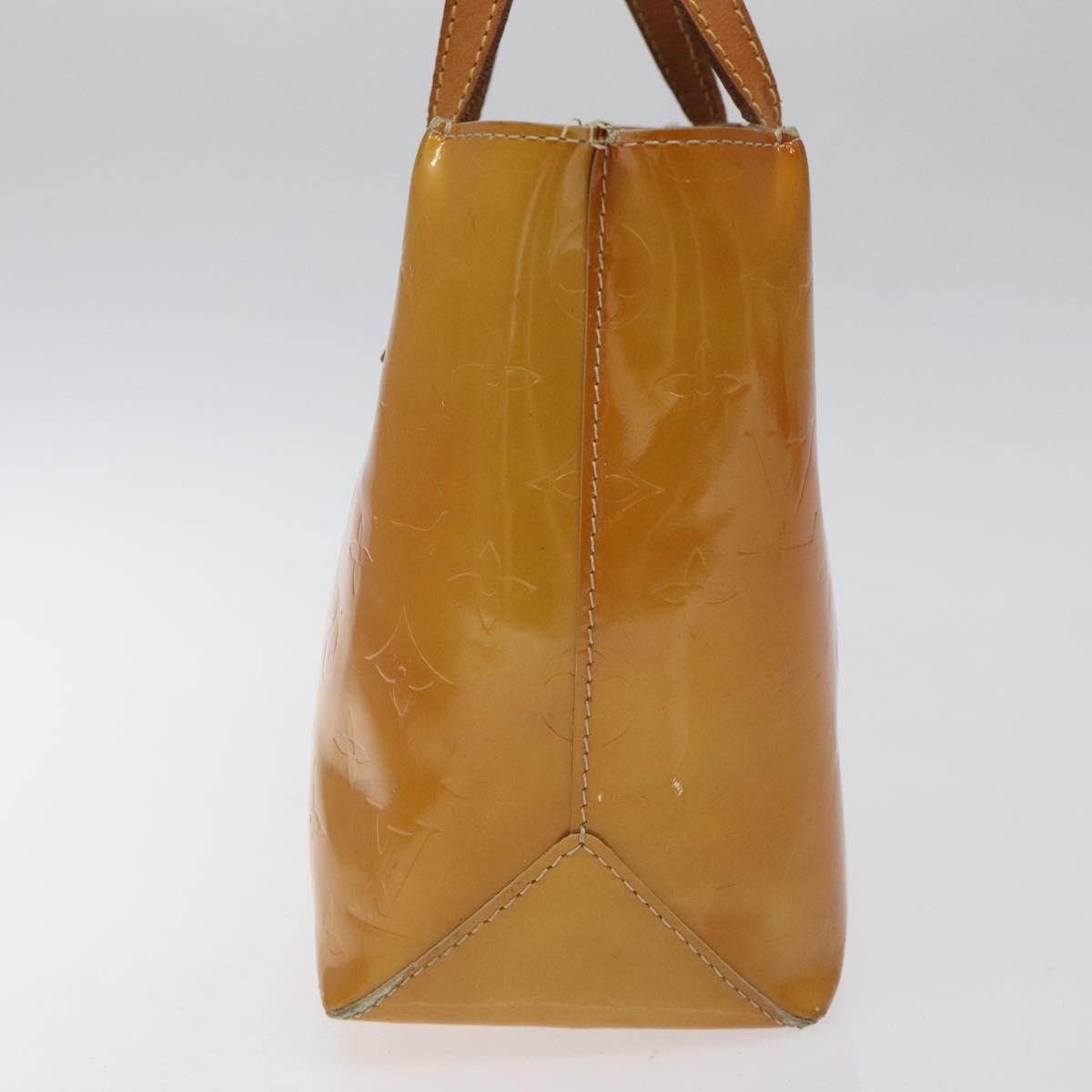 LOUIS VUITTON Monogram Vernis Reade PM Hand Bag Beige M91334 LV Auth BA3837