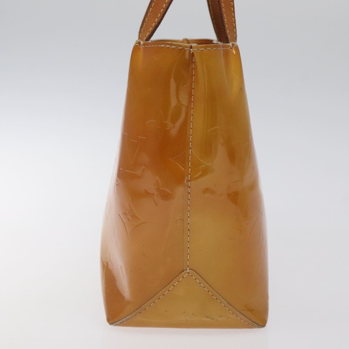 LOUIS VUITTON Monogram Vernis Reade PM Hand Bag Beige M91334 LV Auth BA3837