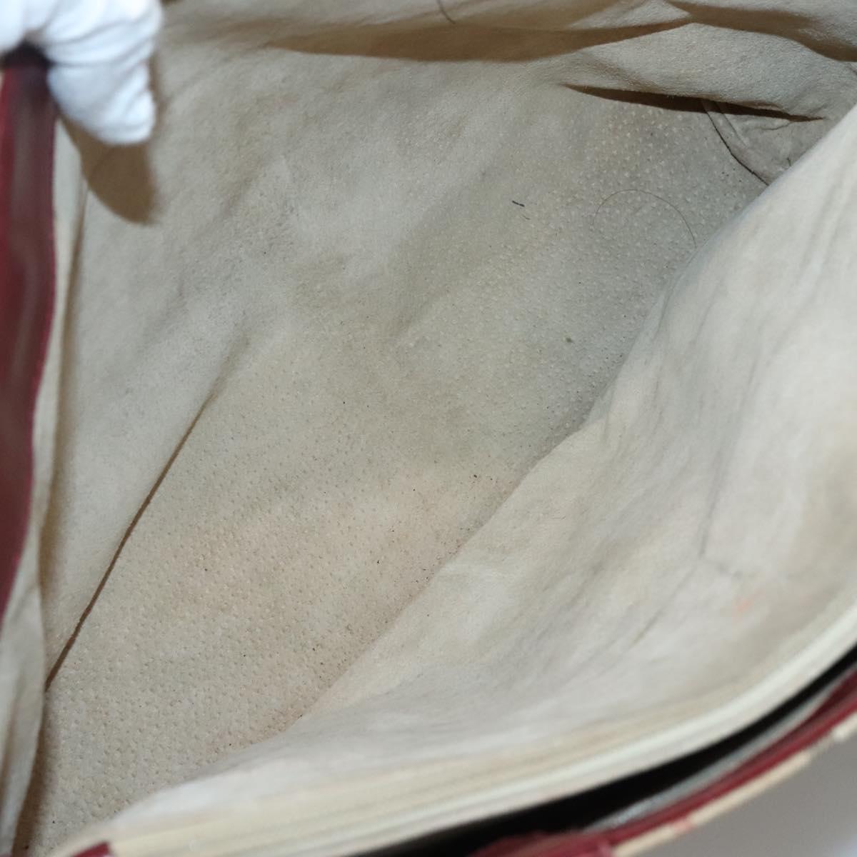BURBERRY Nova Check Tote Bag PVC Beige Silver Auth BA3864