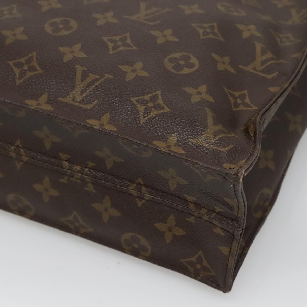 LOUIS VUITTON Monogram Sac Plat Hand Bag M51140 LV Auth BA3871