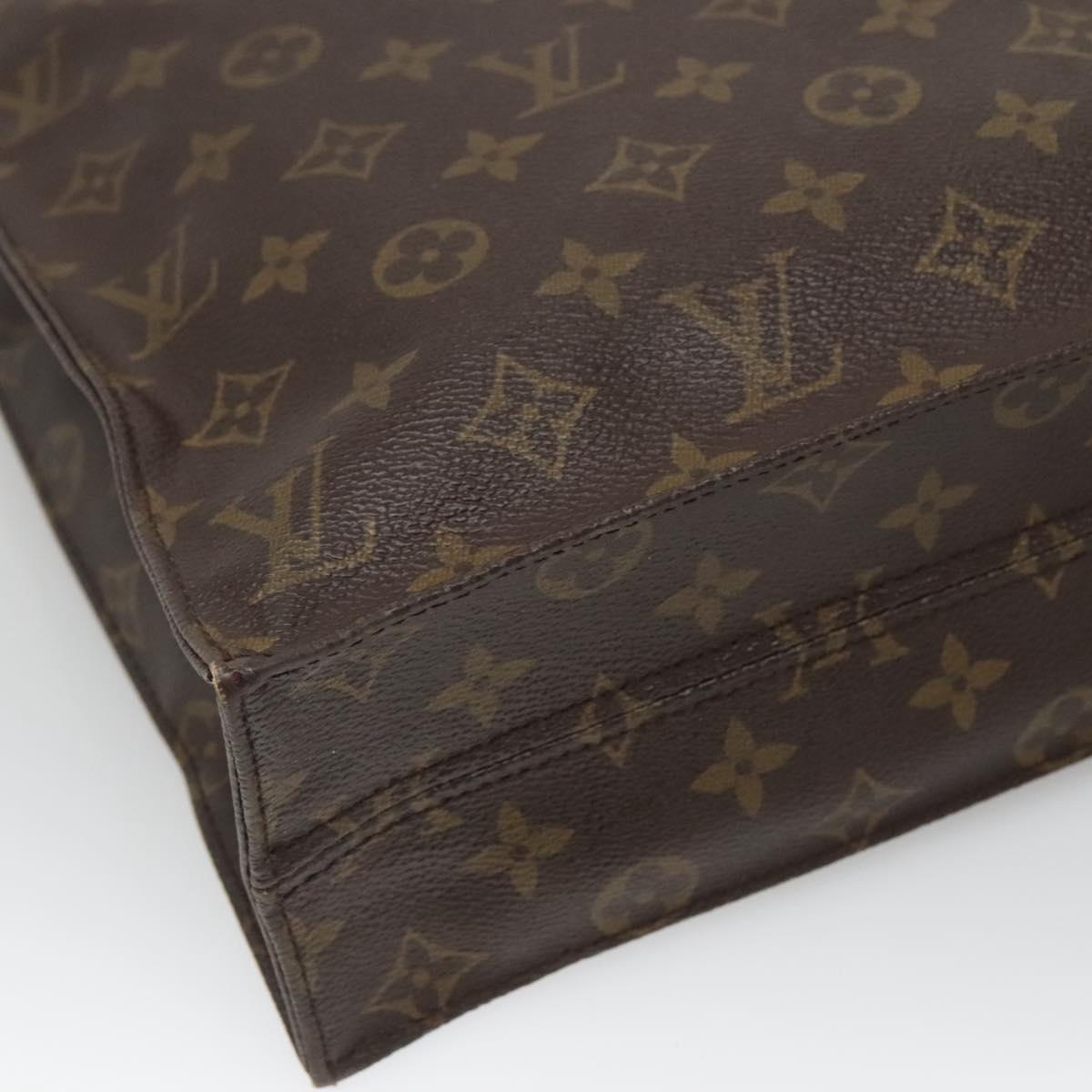 LOUIS VUITTON Monogram Sac Plat Hand Bag M51140 LV Auth BA3871