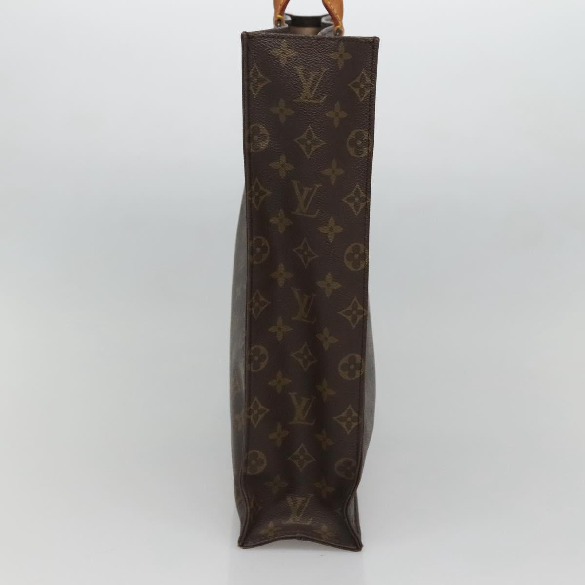 LOUIS VUITTON Monogram Sac Plat Hand Bag M51140 LV Auth BA3871