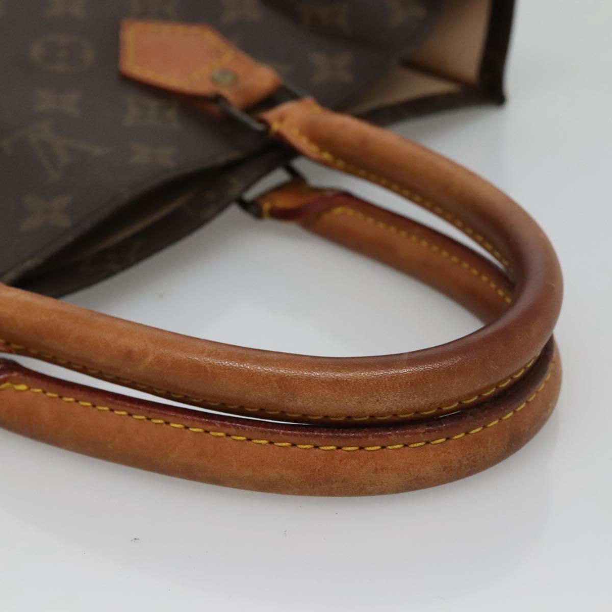 LOUIS VUITTON Monogram Sac Plat Hand Bag M51140 LV Auth BA3871
