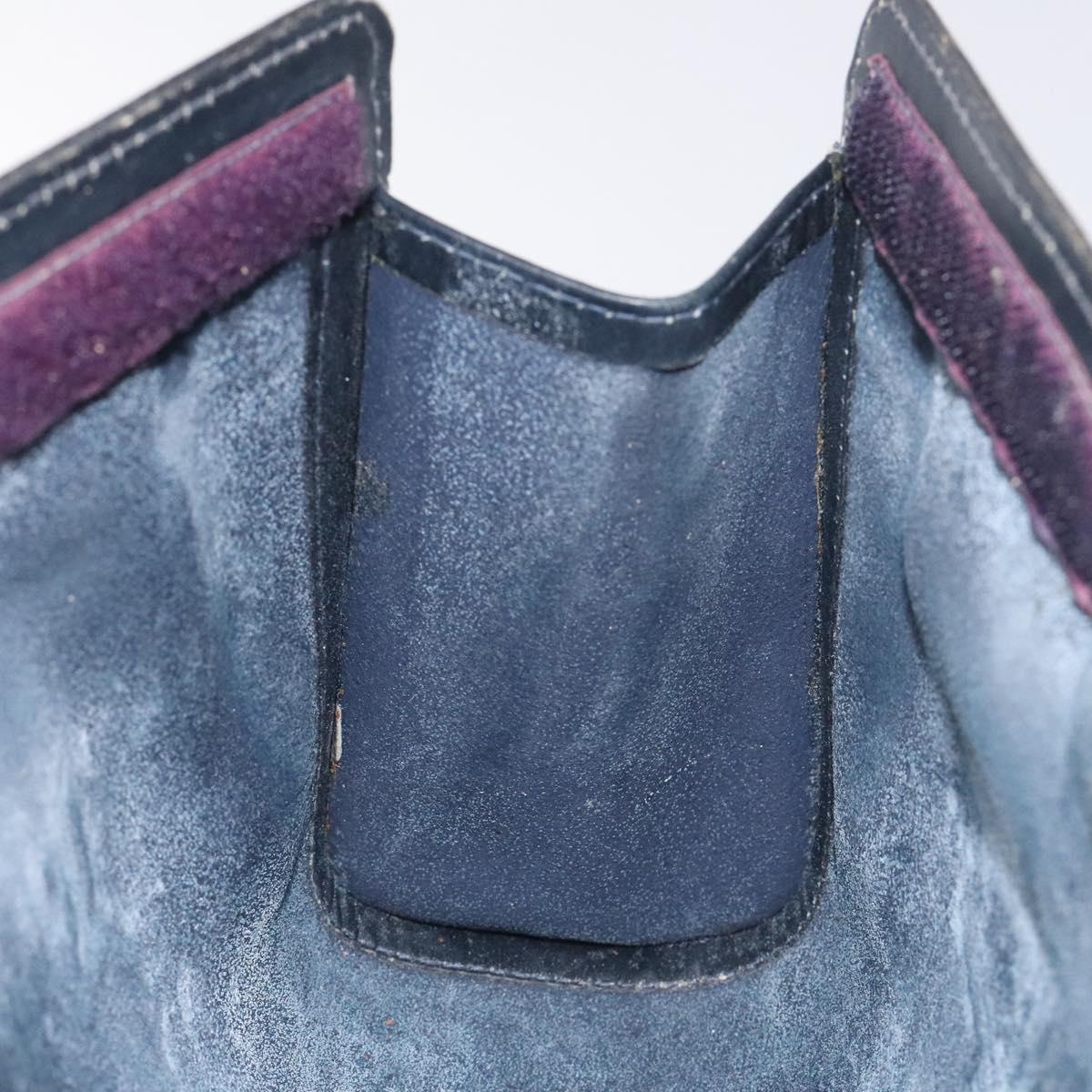 GUCCI GG Supreme Sherry Line Clutch Bag PVC Navy 37 014 2125 Auth BA3876