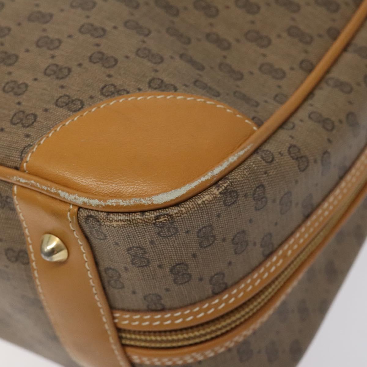 GUCCI Micro GG Supreme Hand Bag PVC Beige Gold 000 58 0090 Auth BA3877