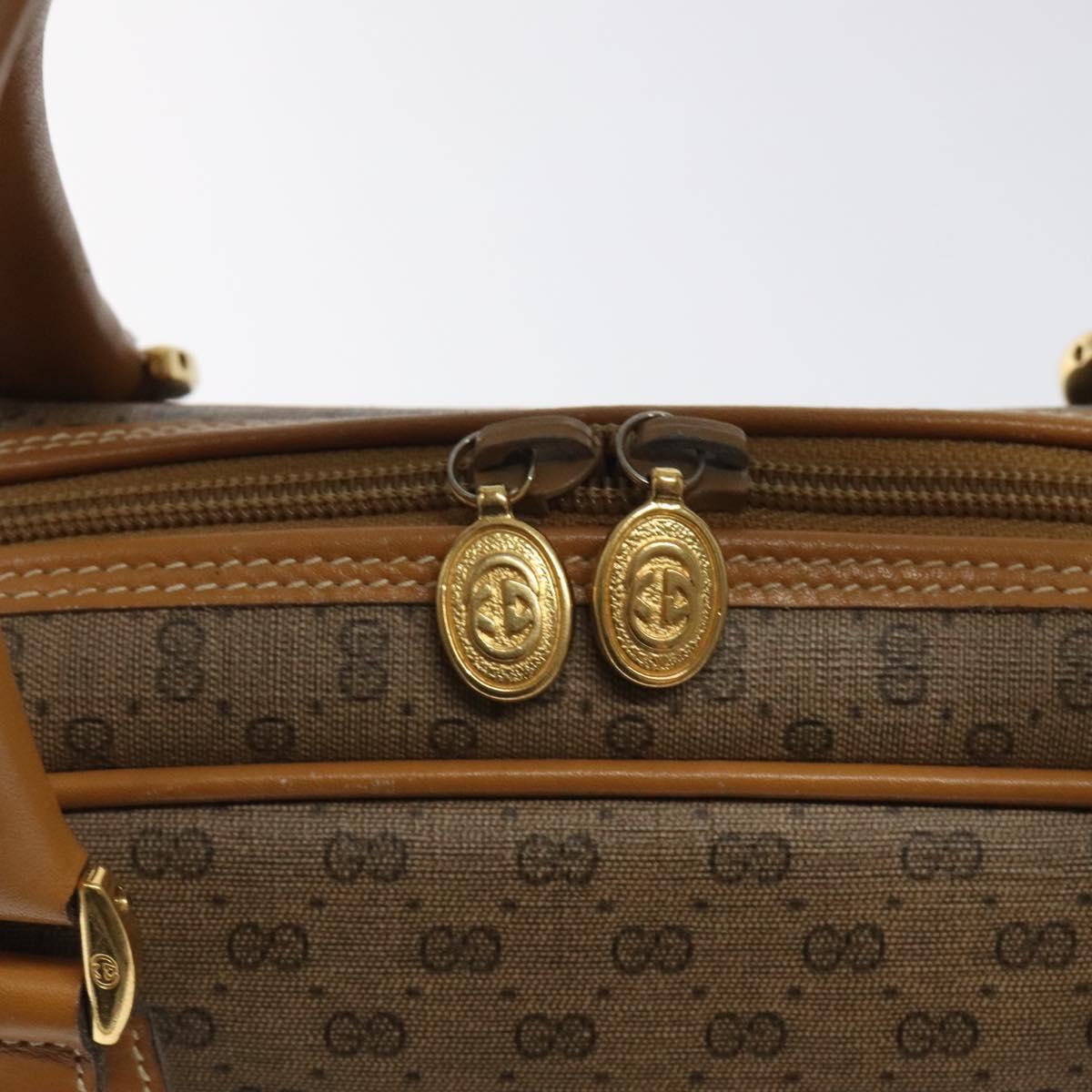 GUCCI Micro GG Supreme Hand Bag PVC Beige Gold 000 58 0090 Auth BA3877