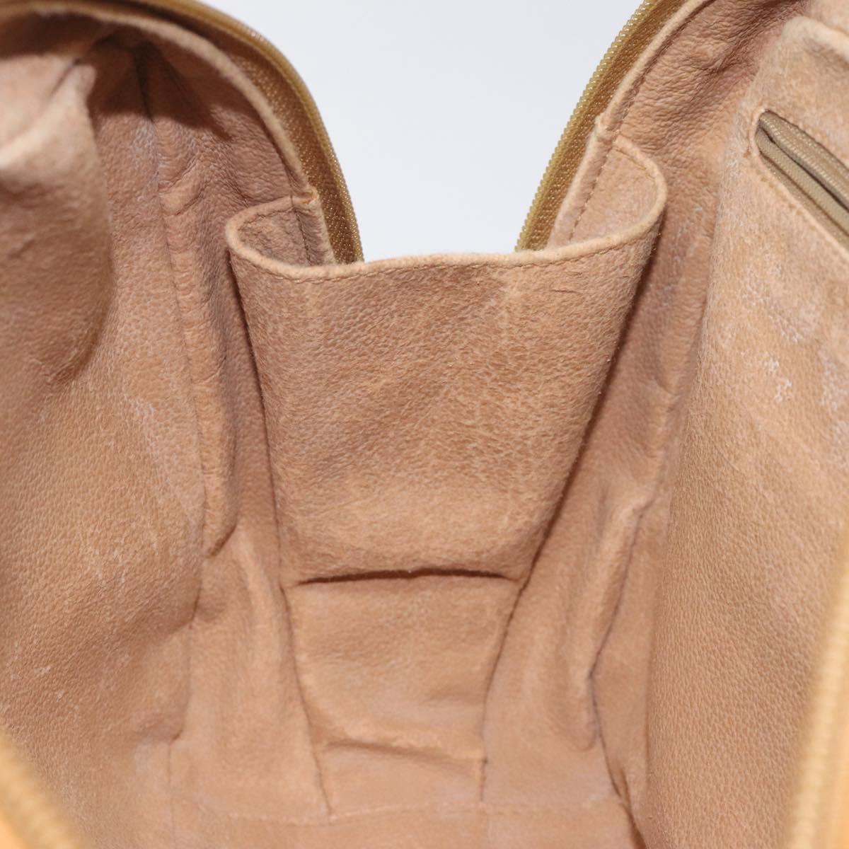 GUCCI Micro GG Supreme Hand Bag PVC Beige Gold 000 58 0090 Auth BA3877