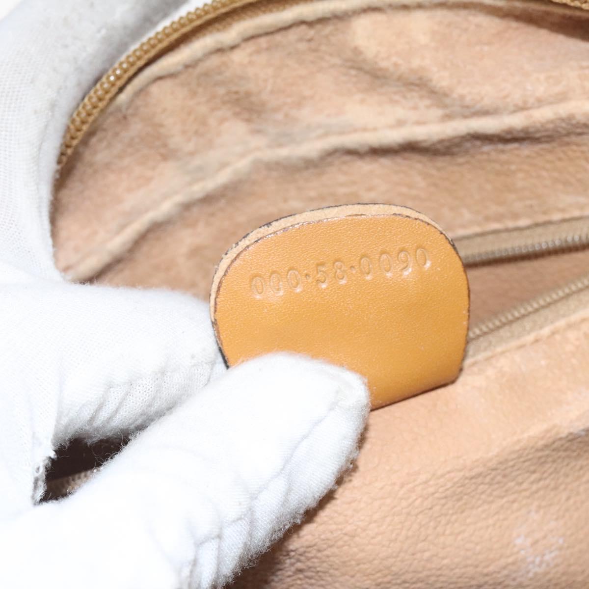 GUCCI Micro GG Supreme Hand Bag PVC Beige Gold 000 58 0090 Auth BA3877