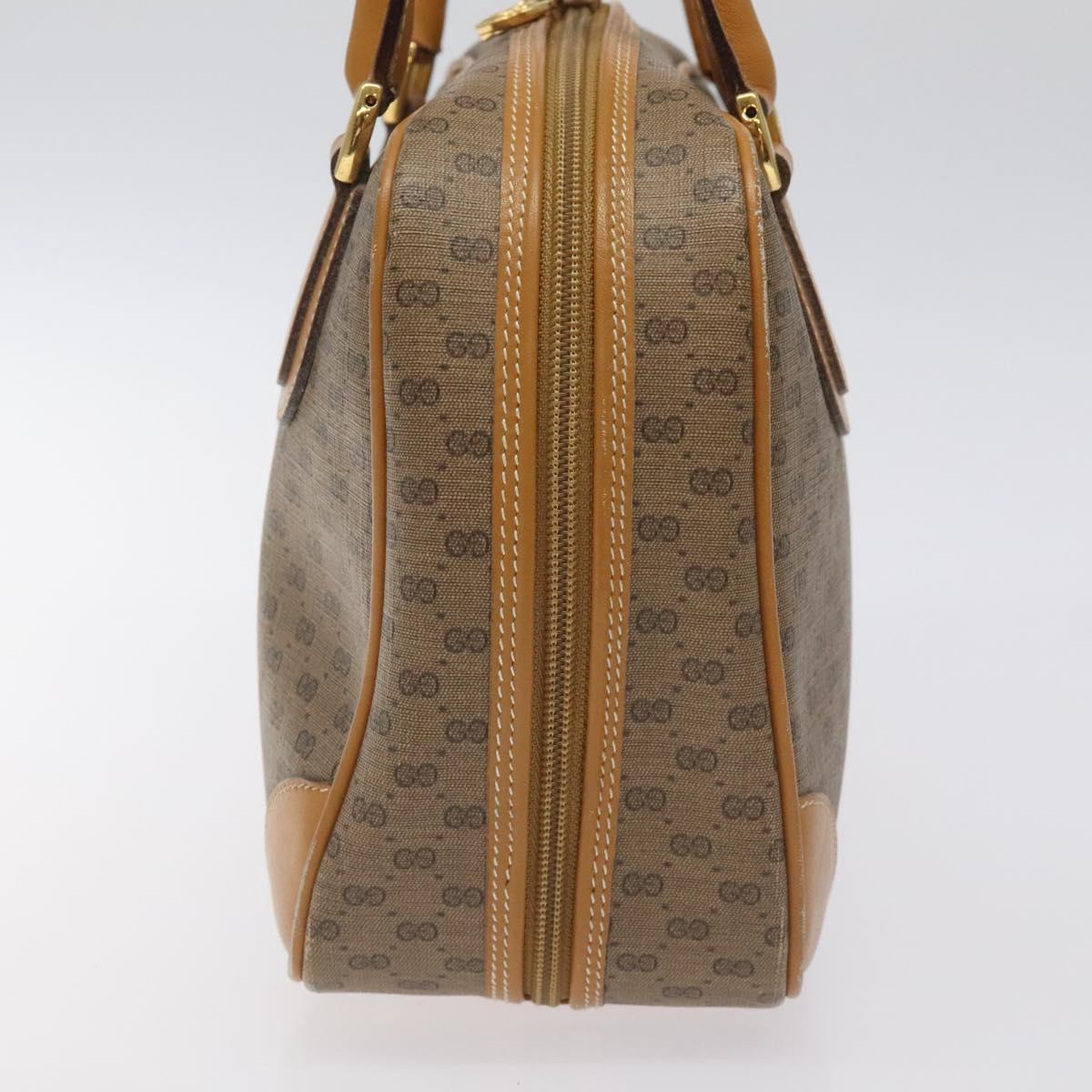 GUCCI Micro GG Supreme Hand Bag PVC Beige Gold 000 58 0090 Auth BA3877