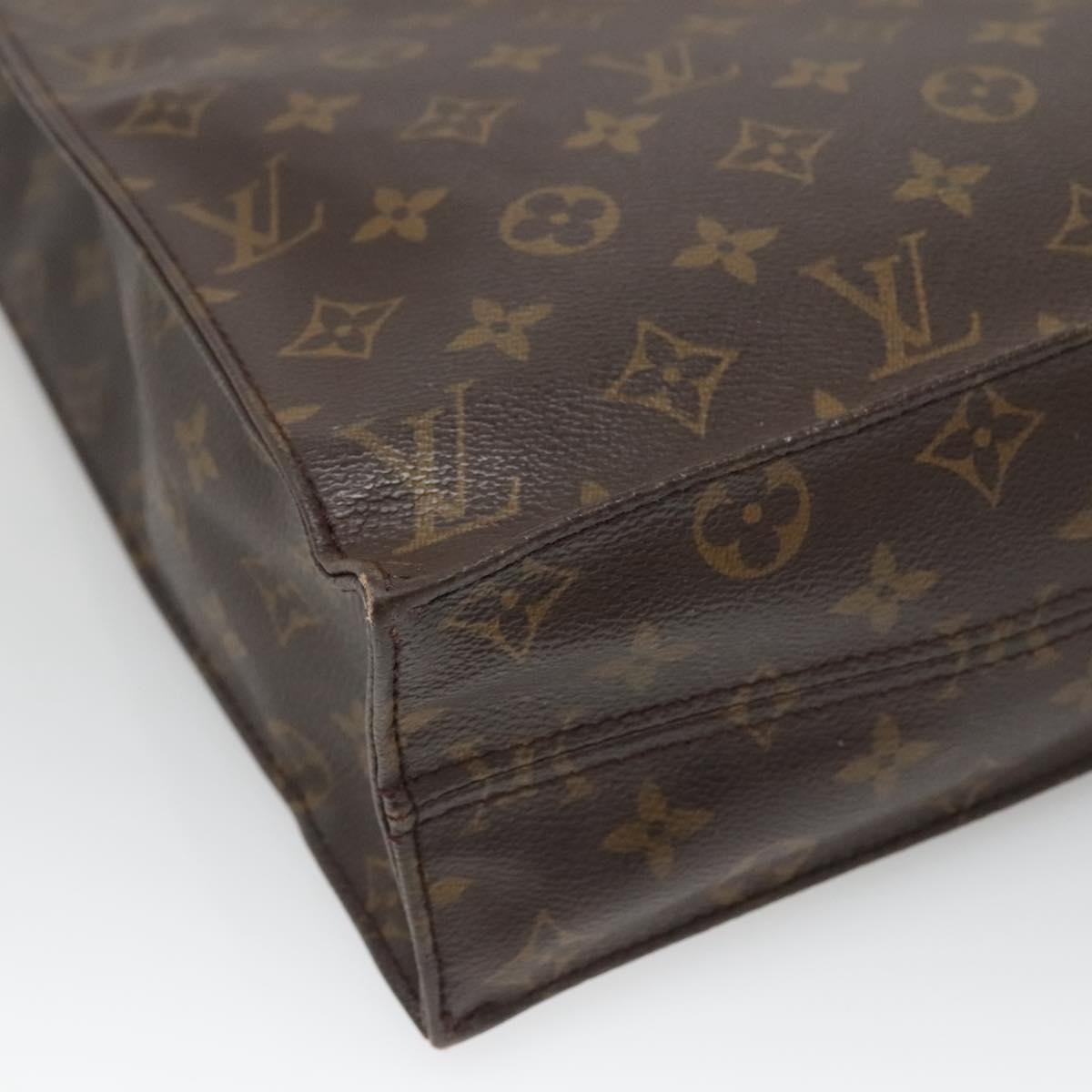 LOUIS VUITTON Monogram Sac Plat Hand Bag M51140 LV Auth BA3889