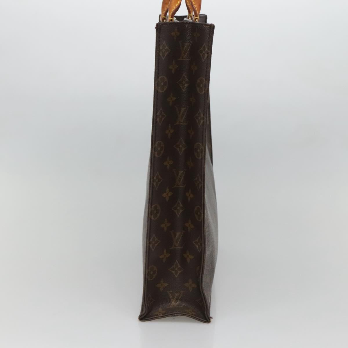 LOUIS VUITTON Monogram Sac Plat Hand Bag M51140 LV Auth BA3889
