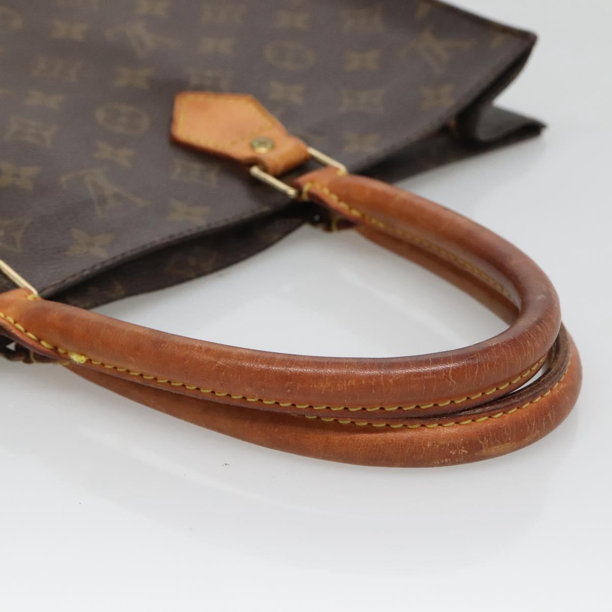 LOUIS VUITTON Monogram Sac Plat Hand Bag M51140 LV Auth BA3889
