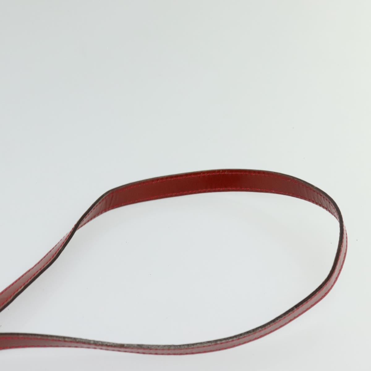 Salvatore Ferragamo Vala Shoulder Bag Patent leather Red Gold Auth BA3910