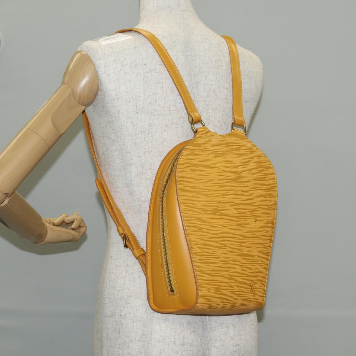 LOUIS VUITTON Epi Mabillon Backpack Yellow M52239 LV Auth BA3913
