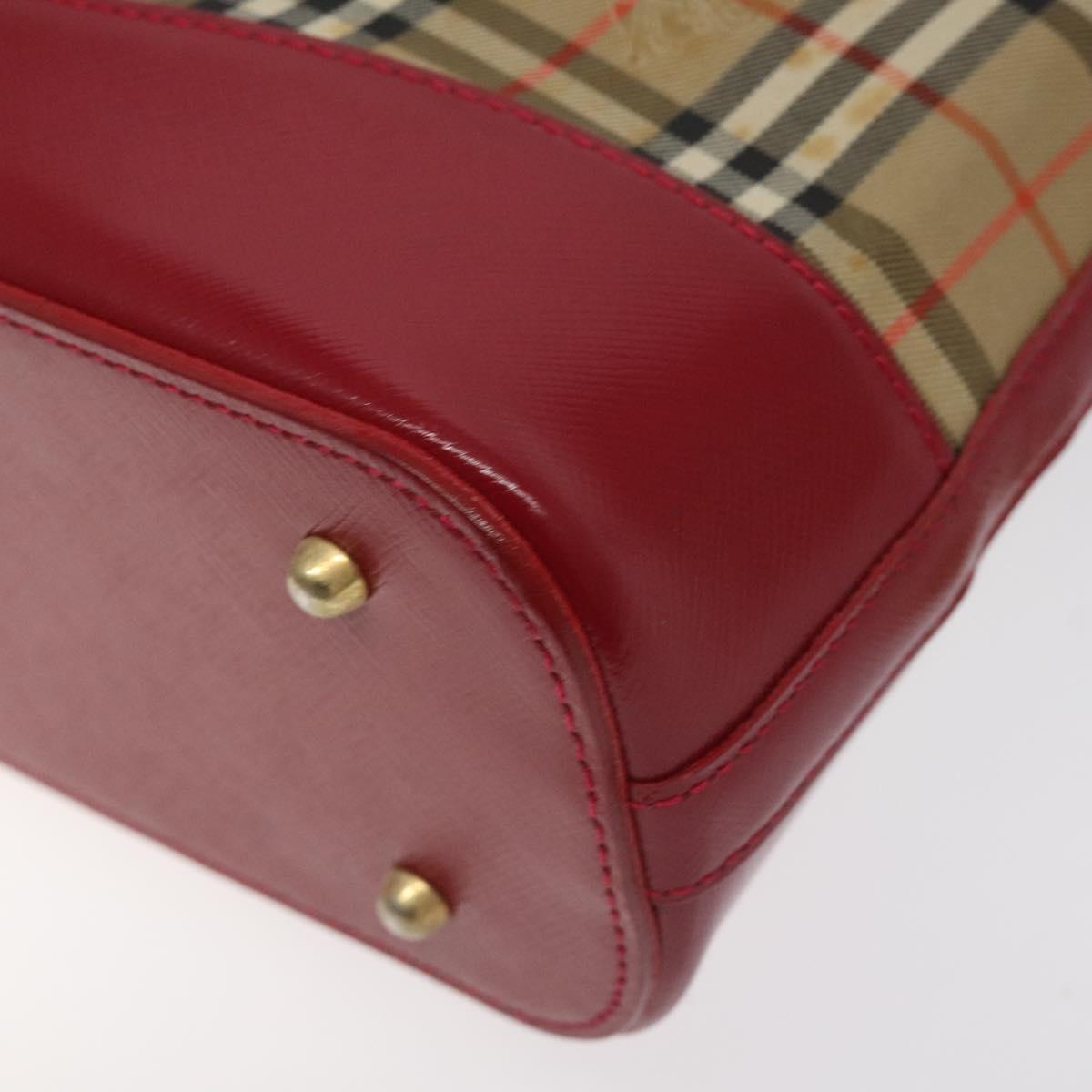 BURBERRY Nova Check Shoulder Bag Canvas Beige Gold Auth BA3917