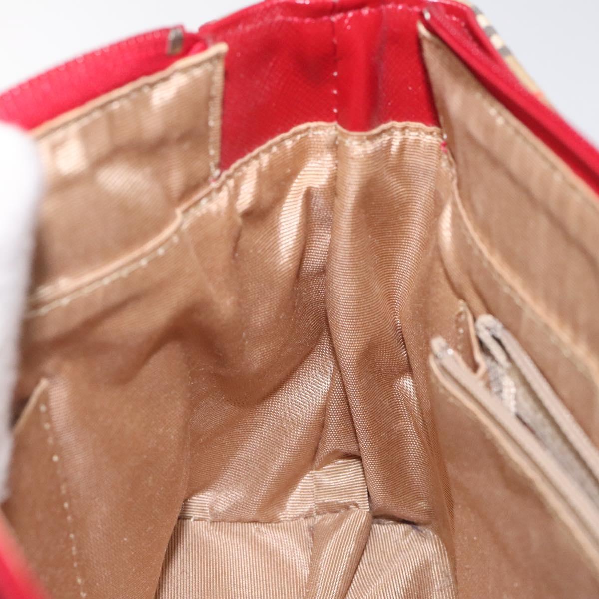 BURBERRY Nova Check Shoulder Bag Canvas Beige Gold Auth BA3917