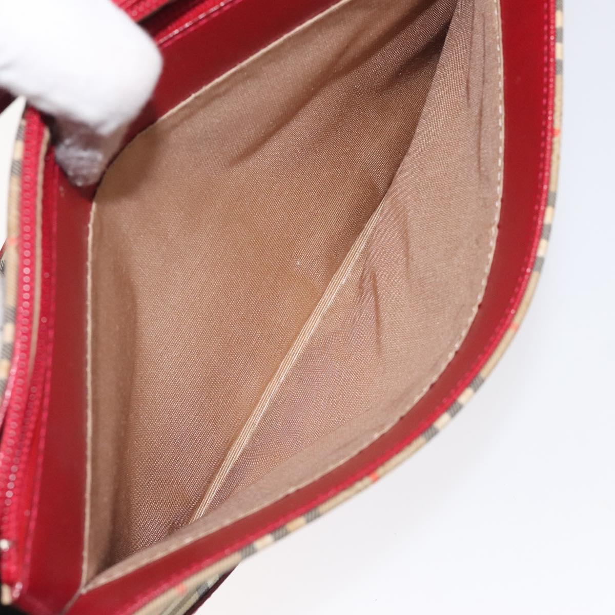 BURBERRY Nova Check Shoulder Bag Canvas Beige Gold Auth BA3917