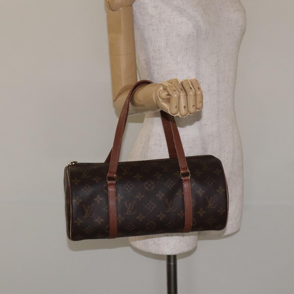 LOUIS VUITTON Monogram Papillon 30 Hand Bag M51385 LV Auth BA3932