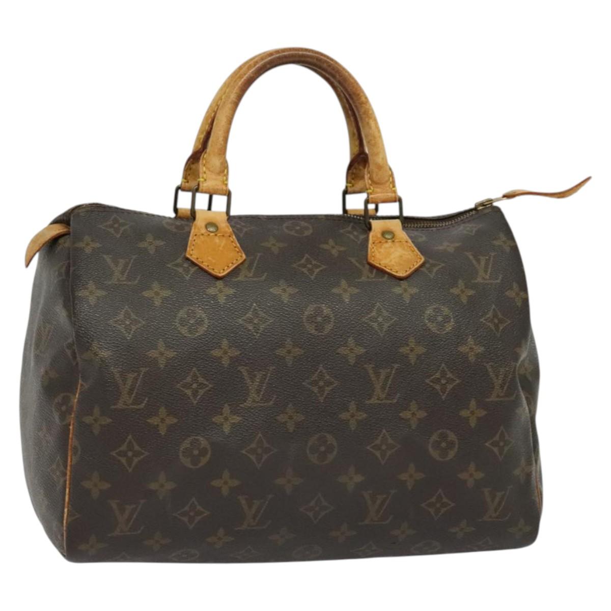 LOUIS VUITTON Monogram Speedy 30 Hand Bag M41526 LV Auth BA3934