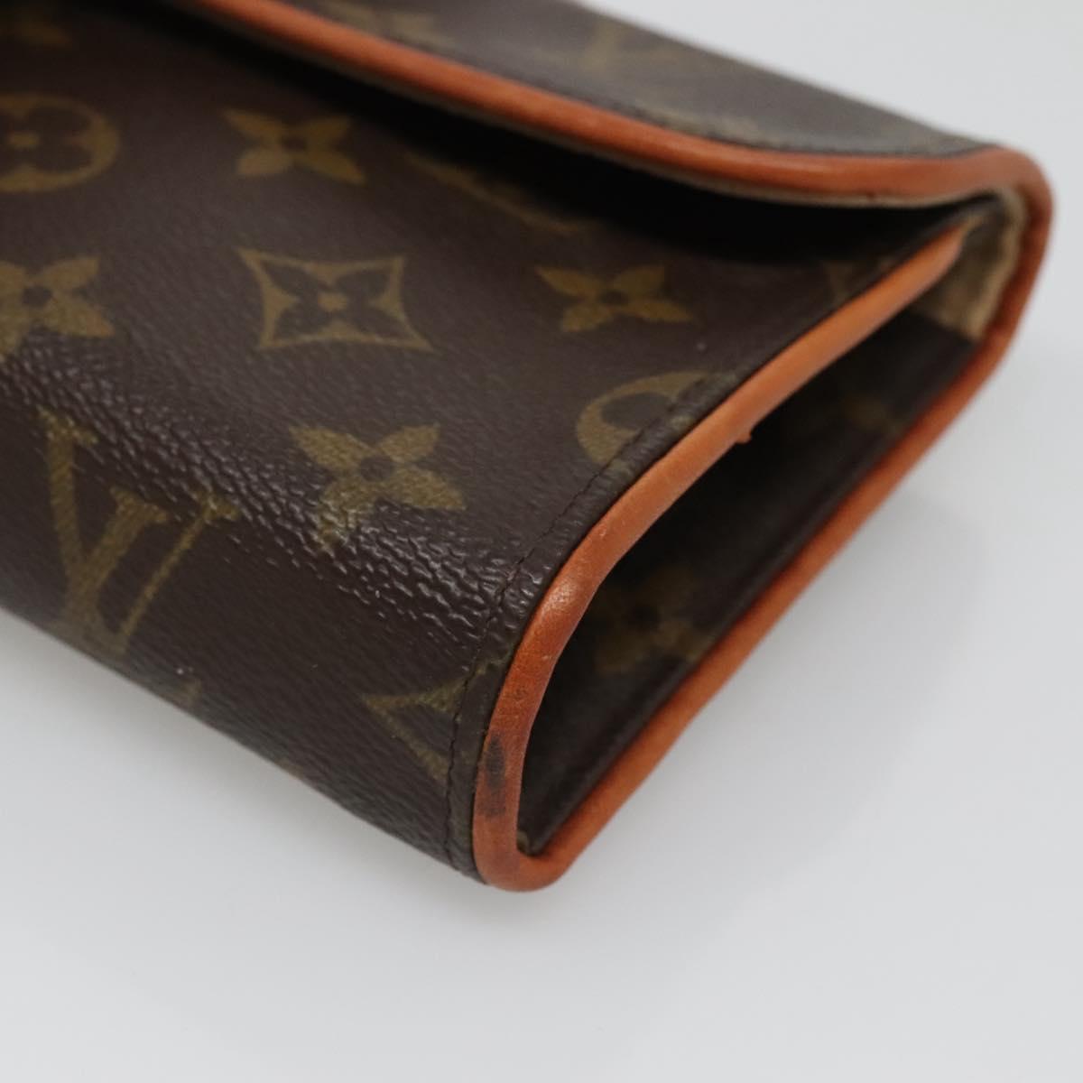 LOUIS VUITTON Monogram Pochette Florentine Waist Bag M51855 LV Auth BA3938