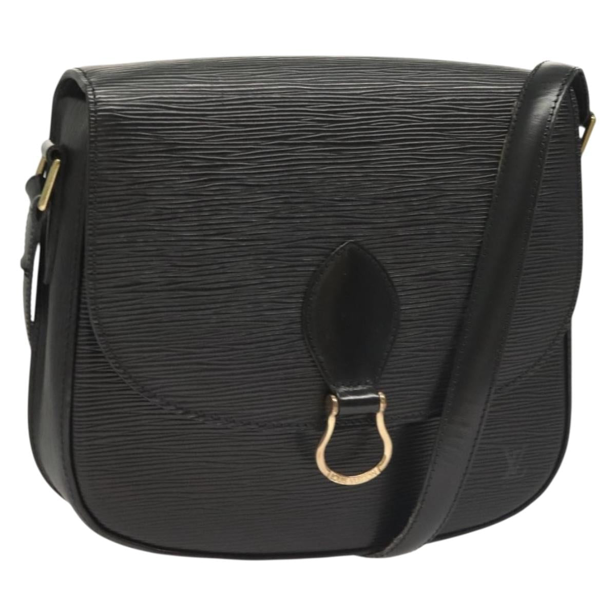 LOUIS VUITTON Epi Saint Cloud GM Shoulder Bag Black Noir M52192 LV Auth BA3946
