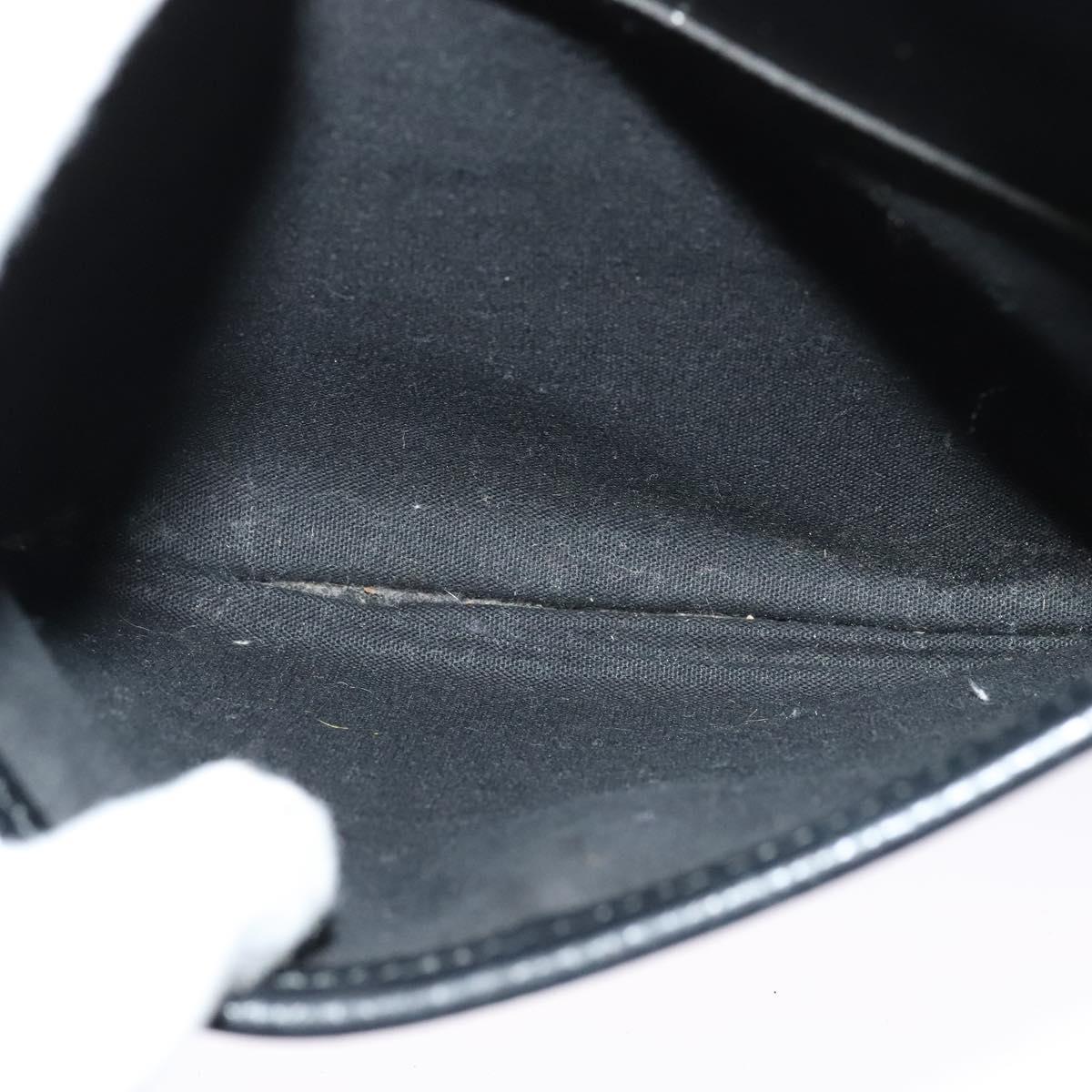 BURBERRY Shoulder Bag Leather Black Silver Auth BA3949