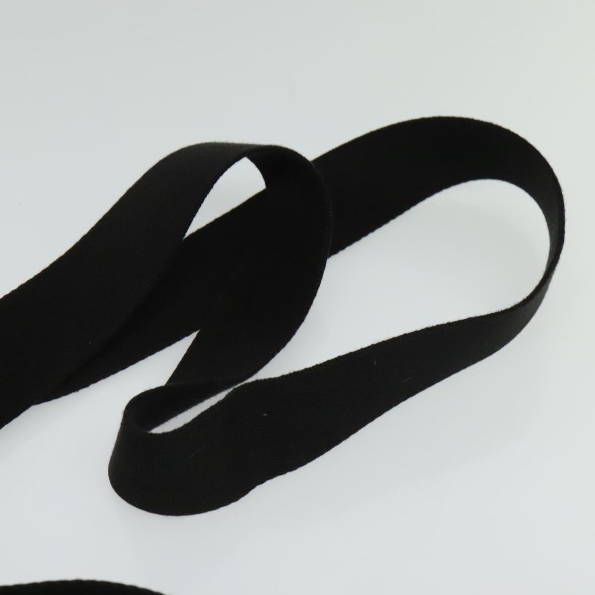 BURBERRY Shoulder Bag Leather Black Silver Auth BA3949