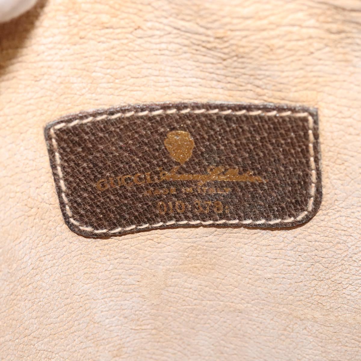 GUCCI GG Supreme Pouch PVC Beige Gold Auth BA3951
