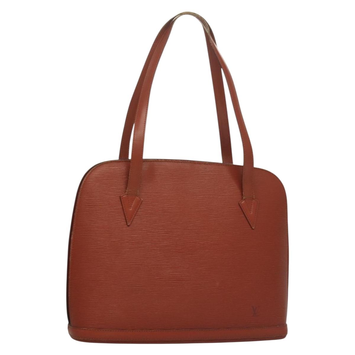 LOUIS VUITTON Epi Lussac Shoulder Bag Brown M52283 LV Auth BA3958